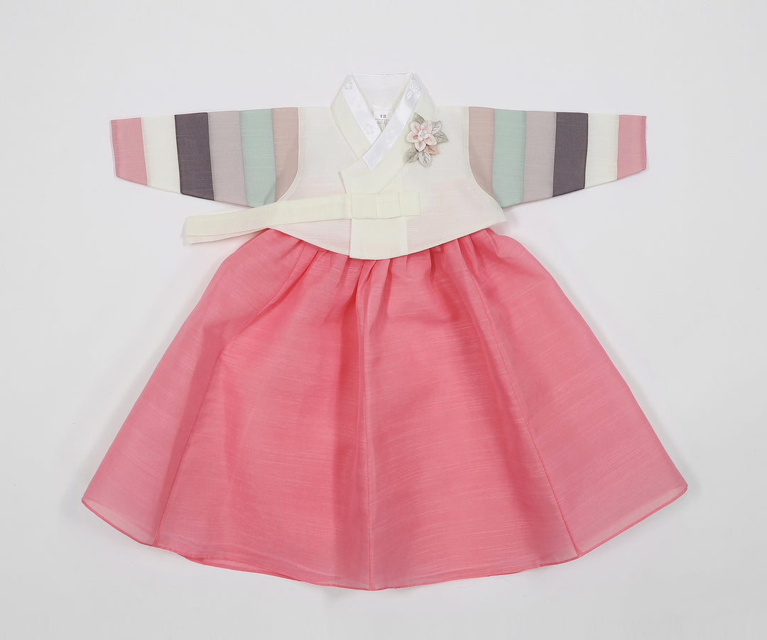 Korean Traditional Baby Girl Hanbok Clothing 1 Age Dol Party Celebration Pink Saekdong 1–15 Ages HG173