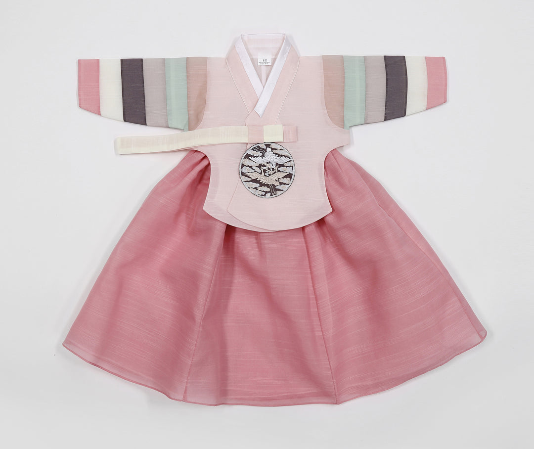 Korean Traditioanl Baby Girl Hanbok Clothing 100th Birth 1 Age Dol Party Celebration Pink Saekdong