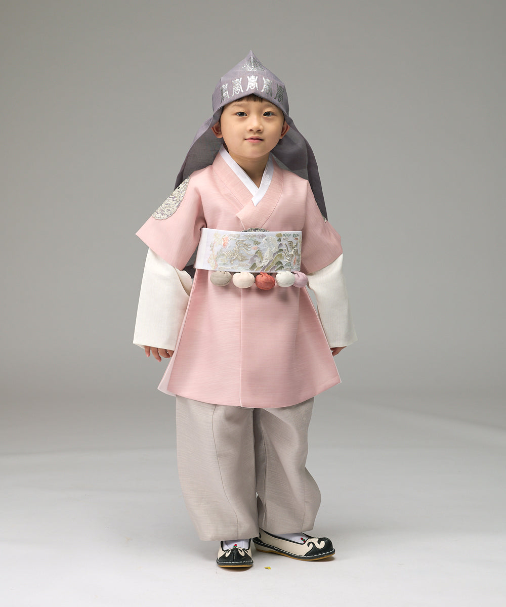 Korean Traditional Boy Baby Hanbok Dol Baikil Party Celebration 100th-10 Years&nbsp; Light Pink DDB108