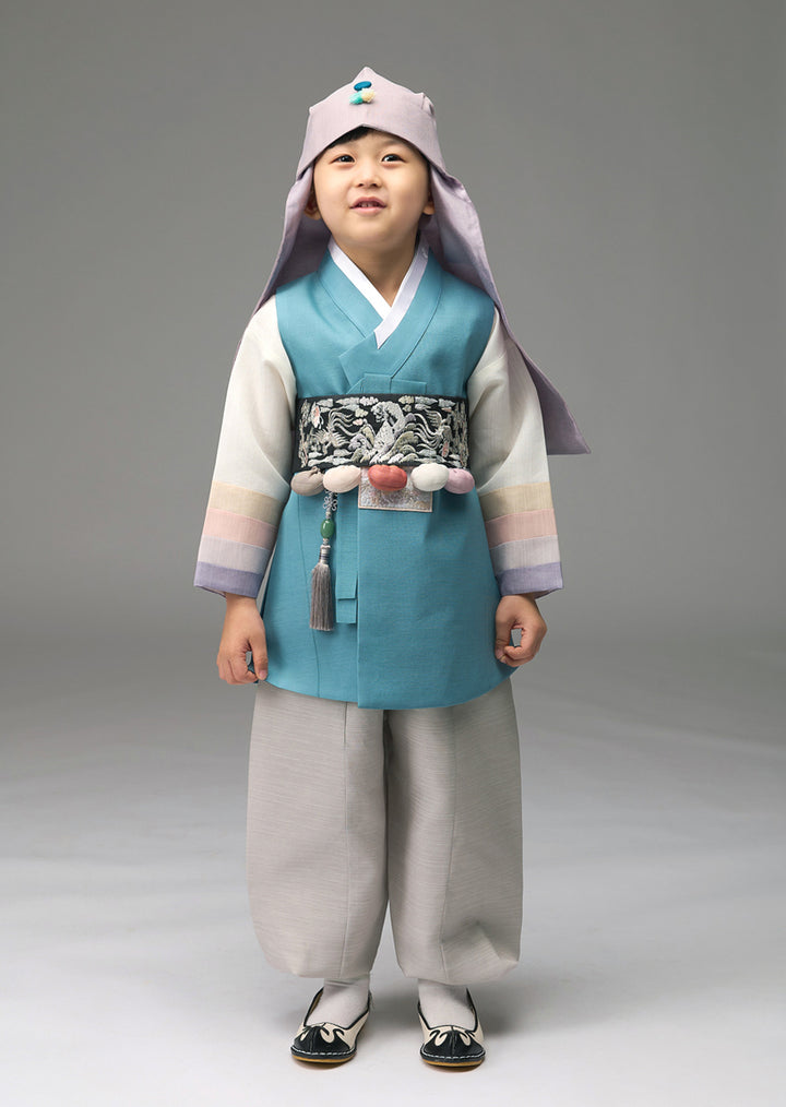 Korean Traditional Boy Baby Hanbok Dol Baikil Party Celebration 100th Days 1st Birthday 1–10 Years Light Green DDB128