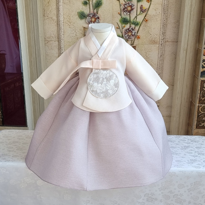 Hanbok Girl Baby Korea Traditional Clothing Set First Birthday Celebration Party 100th Birth Celebration 1–15 years Violet HG159