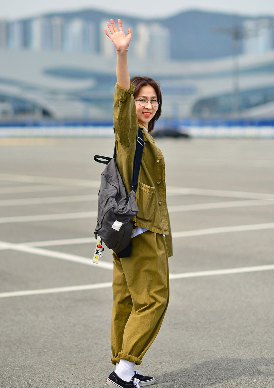 Korean Hanbok Washed Cotton Common Use Man Woman Casual Daily Clothing BTS Long Sleeve Olive 10042