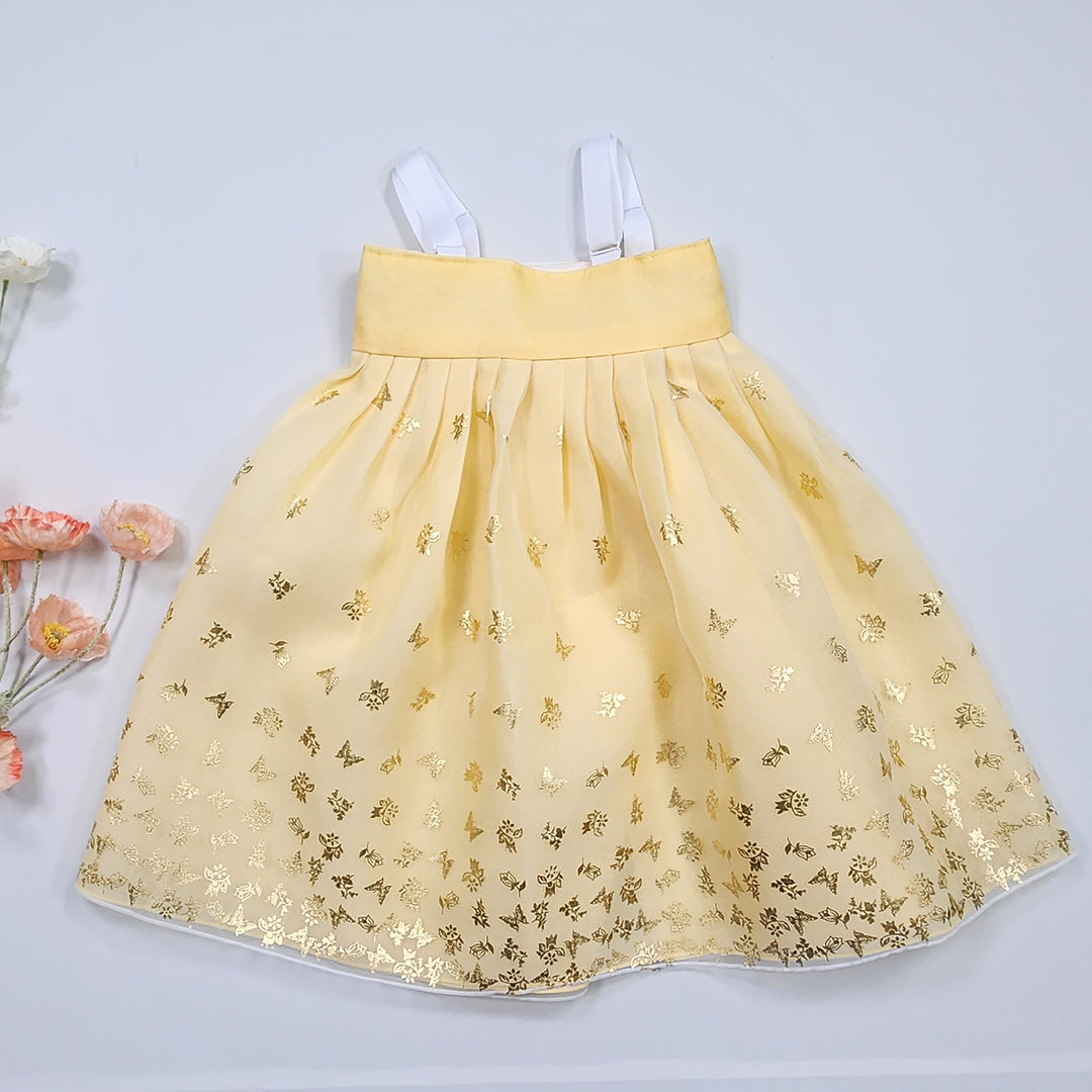 Hanbok Girl Baby Korea Traditional Clothing Set First Birthday Celebration Party 1–10 years 100th days Butterfly Gold Print DGH123