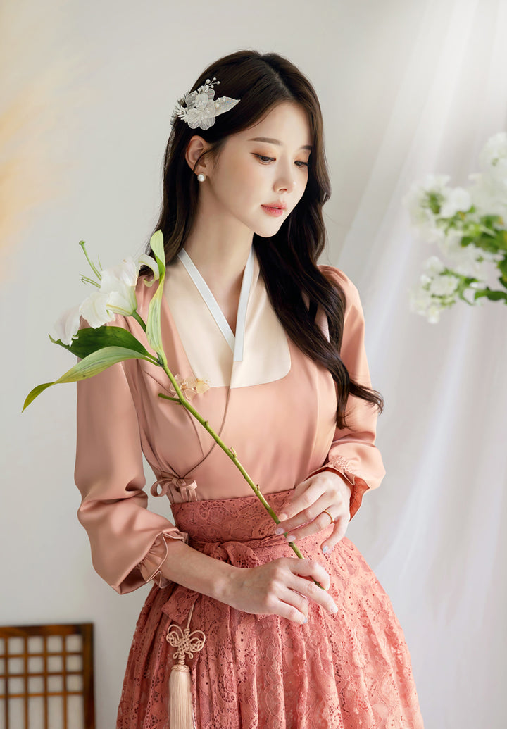 Woman Korean Modern Hanbok Lovely Dress Fancy Casual Daily Clothing Fusion Hanbok Party CHD411