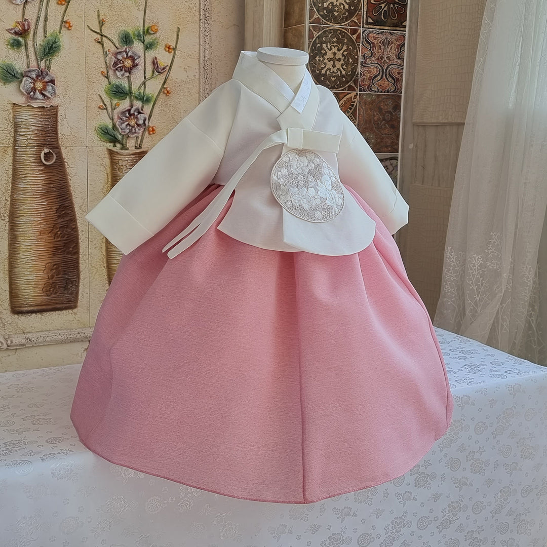 Hanbok Girl Baby Korea Traditional Clothing Set First Birthday Celebration Party 100th Birth Celebration 1–15 years Pink HG162