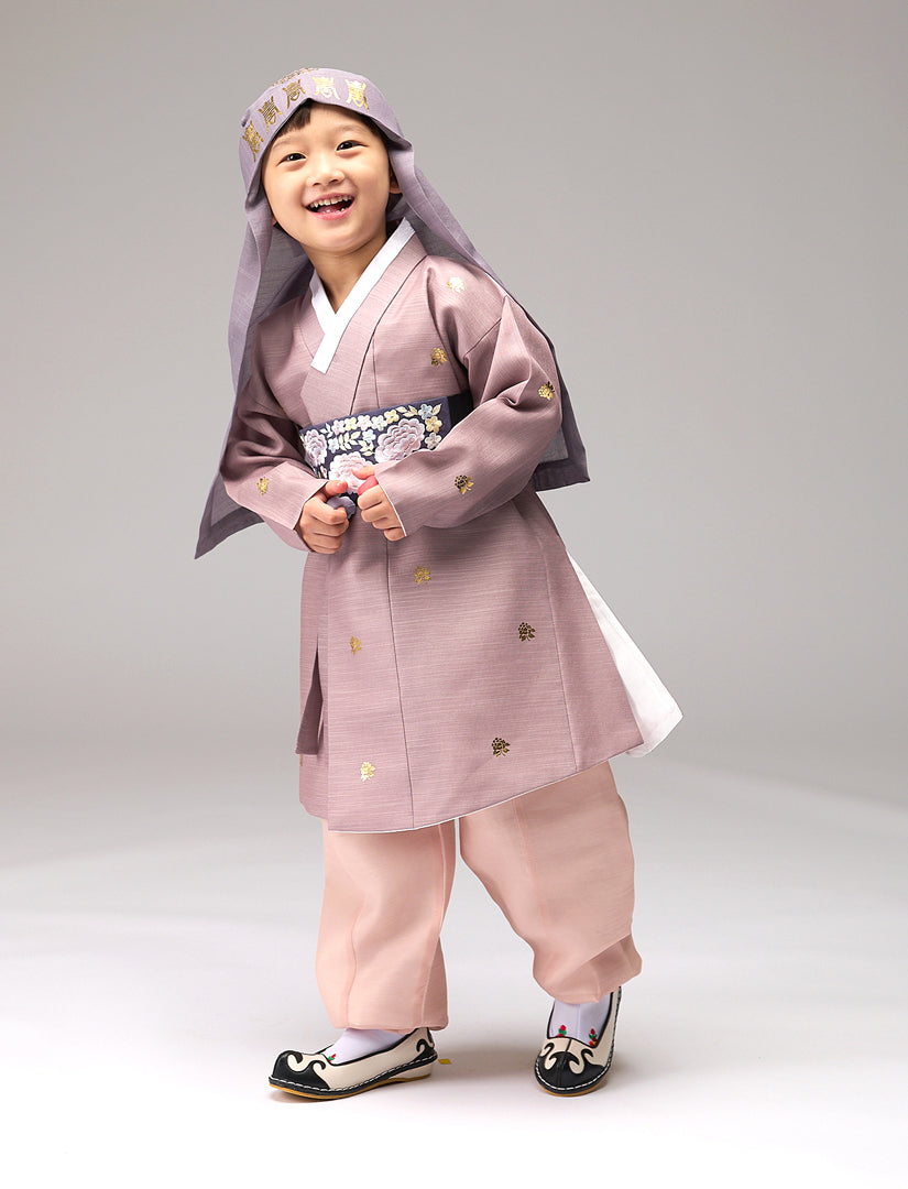 Korean Traditional Boy Baby Hanbok Dol Baikil Party Celebration 100th-10 Years Brown DDB112