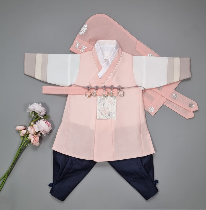 Hanbok Boy Baby Korea Traditional Clothing Set First Birthday Celebration Party 100th Birth Celebration 1–15 years Baby Pink HGB104