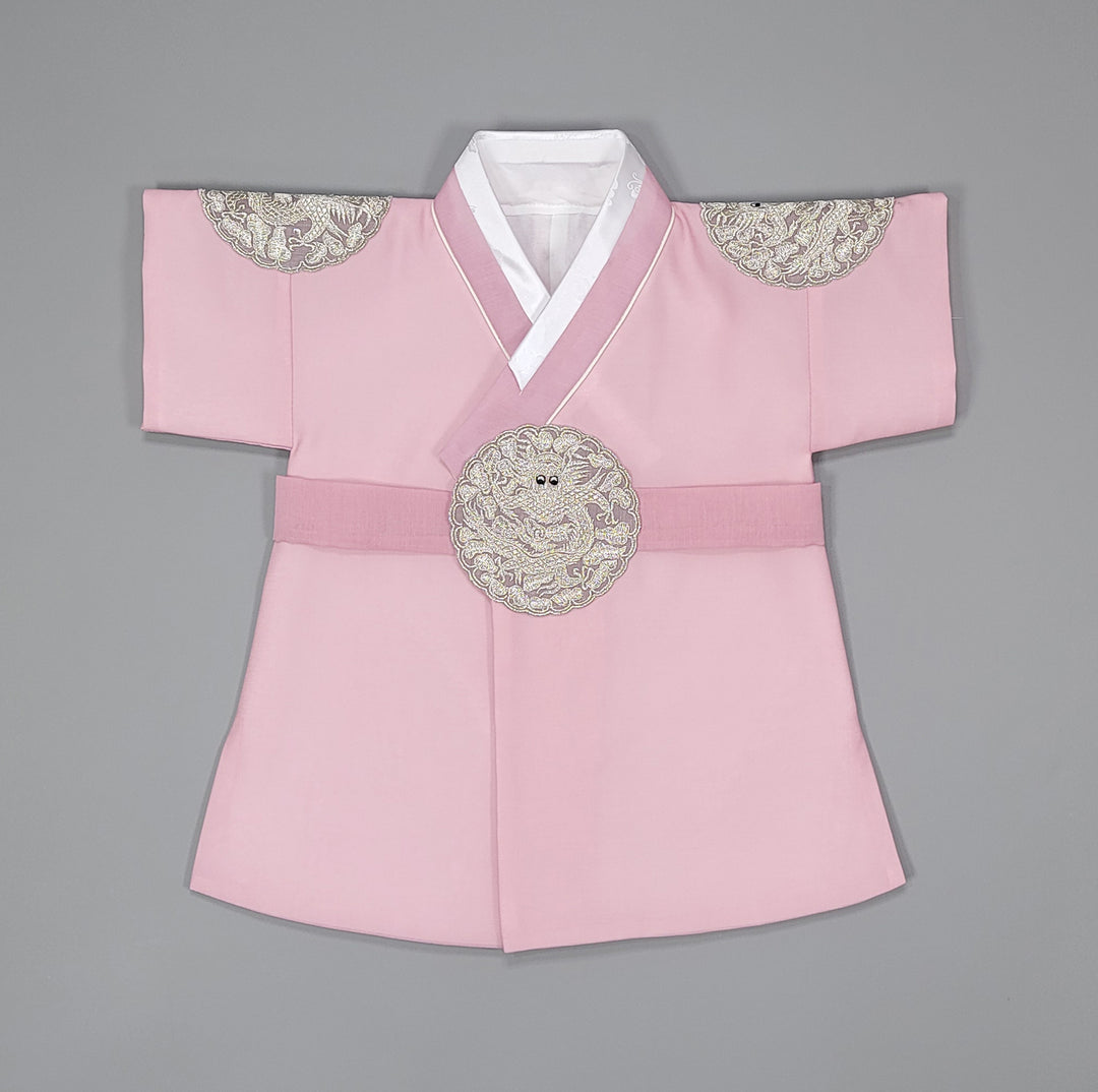 Korean Traditioanl Boy Baby Hanbok Dol Baikil Party Celebration 100th-8 Ages Pink Kings Design