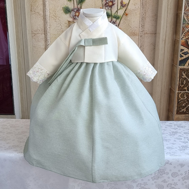 Hanbok Girl Baby Korea Traditional Clothing Set First Birthday Celebration Party 100th Birth Celebration 1–15 years Light Green HG163