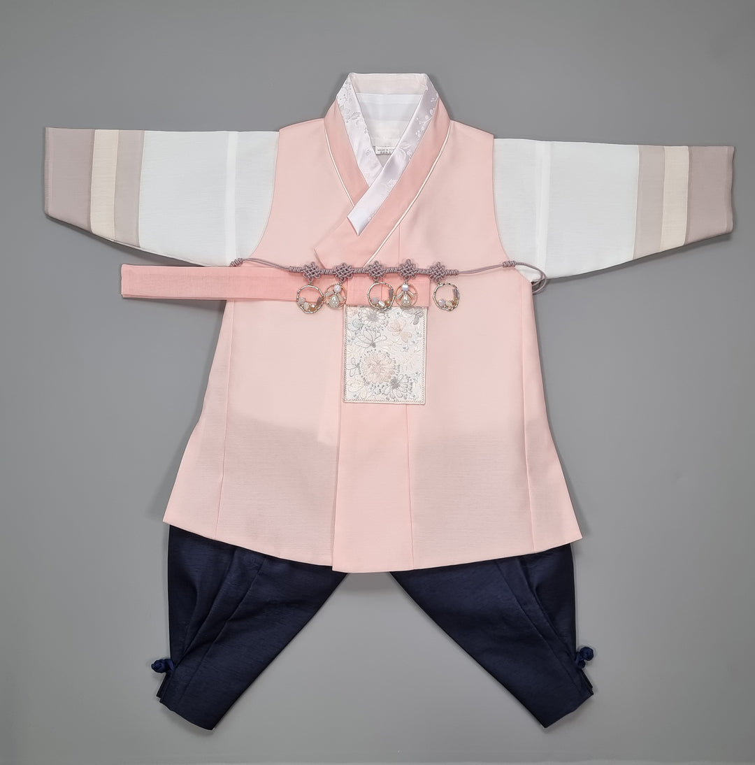 Hanbok Boy Baby Korea Traditional Clothing Set First Birthday Celebration Party 100th Birth Celebration 1–15 years Baby Pink HGB104