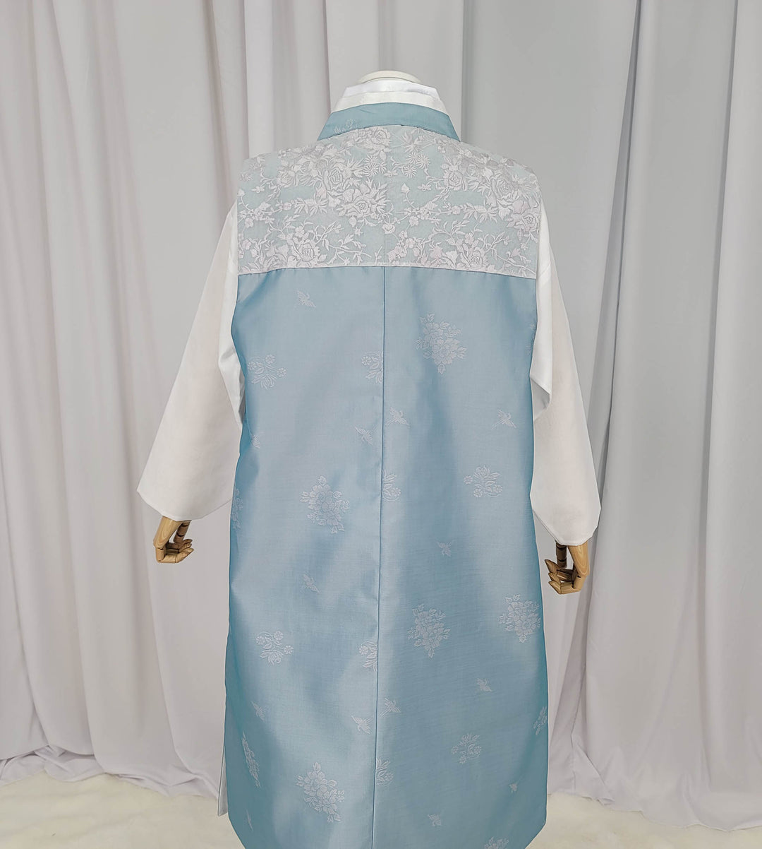 Korean Traditional Man Male Personal Custom Hanbok&nbsp; Light Blue Dad Son Couple Wedding Party Ceremony OSM150