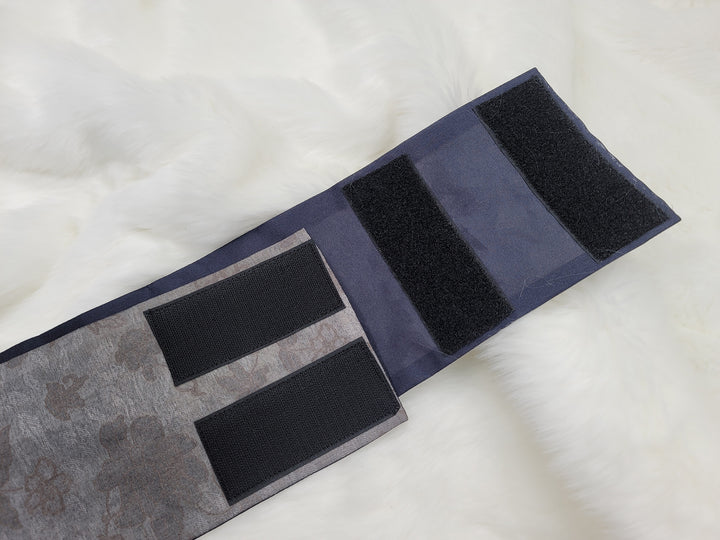 Korean Traditional Hanbok Belt Man Embroidery Charcoal OB02