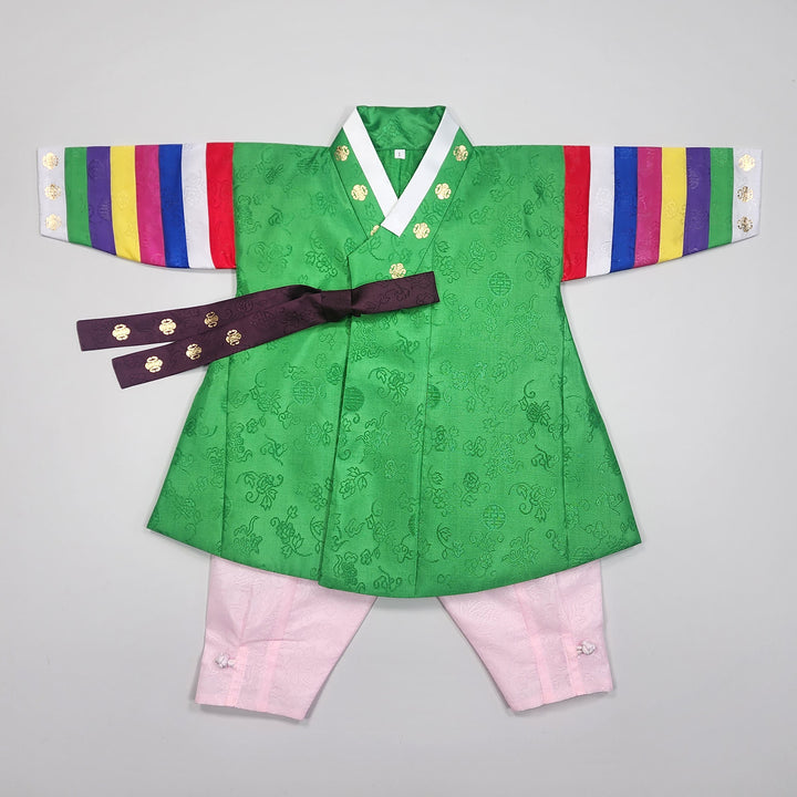 Korean Traditional Boy Baby Hanbok Dol Party Celebration 1 Ages Green GBH104