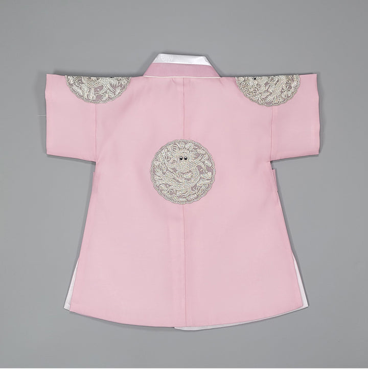 Korean Traditioanl Boy Baby Hanbok Dol Baikil Party Celebration 100th-8 Ages Pink Kings Design