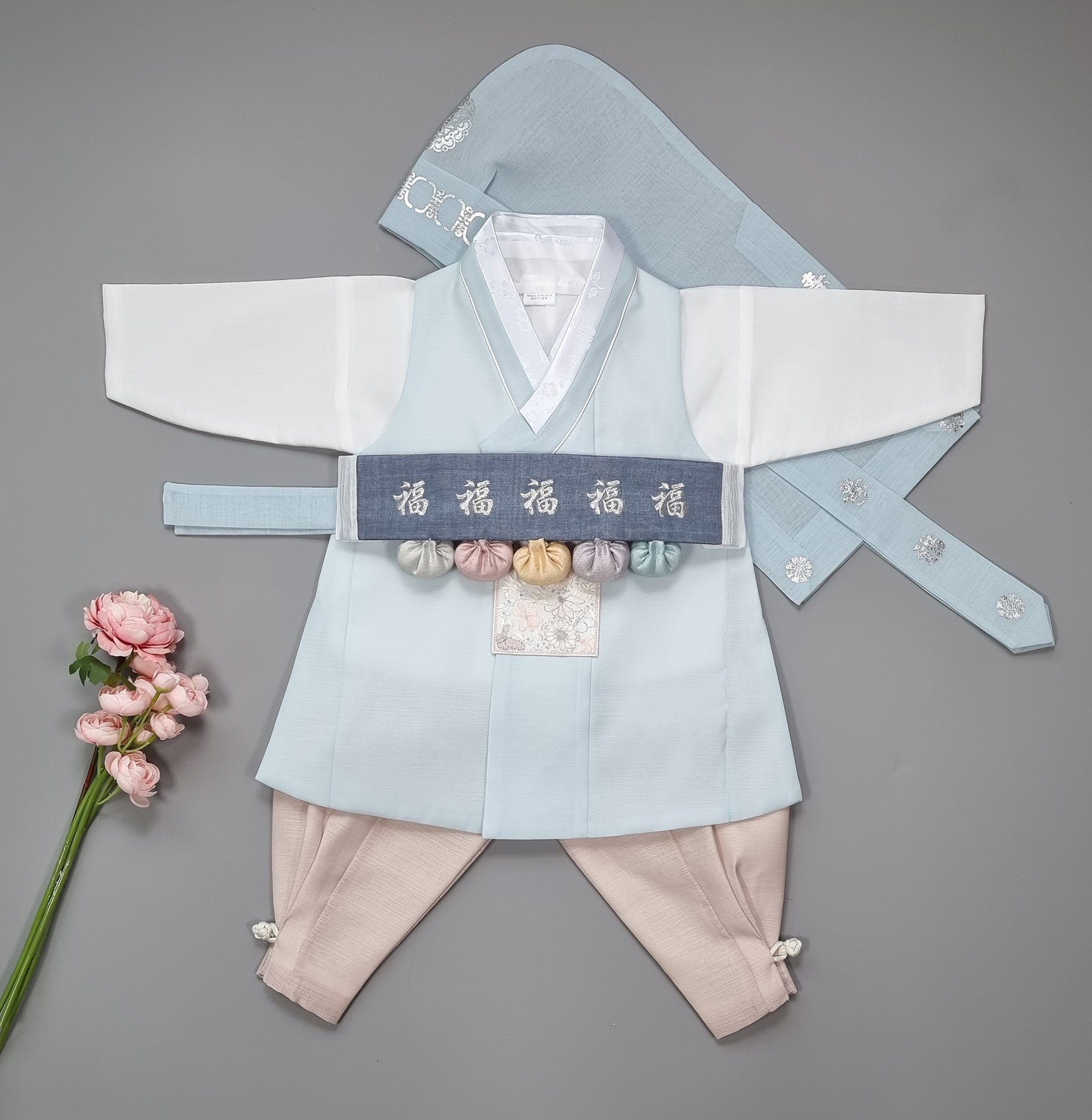 Boy's Hanbok for store First Birthday Dohl Celebration And Korean Traditional Holiday | For 0-11 Years Old (HRB0016)