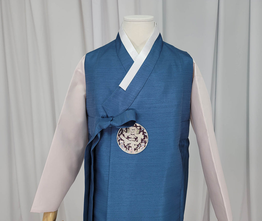 Korean Traditional Man Male Personal Custom Hanbok&nbsp; Royal Blue Dad Son Couple Wedding Party Ceremony OSM151