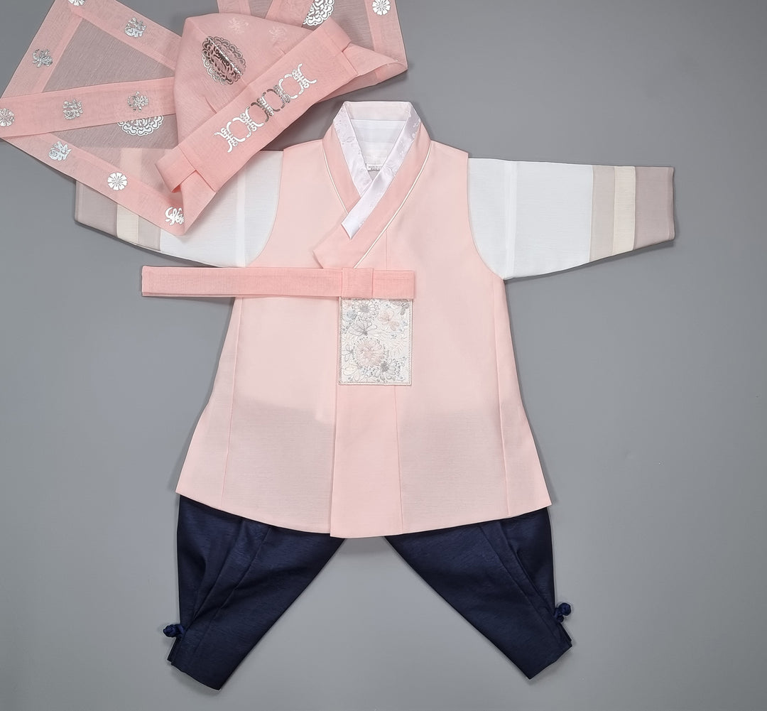 Hanbok Boy Baby Korea Traditional Clothing Set First Birthday Celebration Party 100th Birth Celebration 1–15 years Baby Pink HGB104