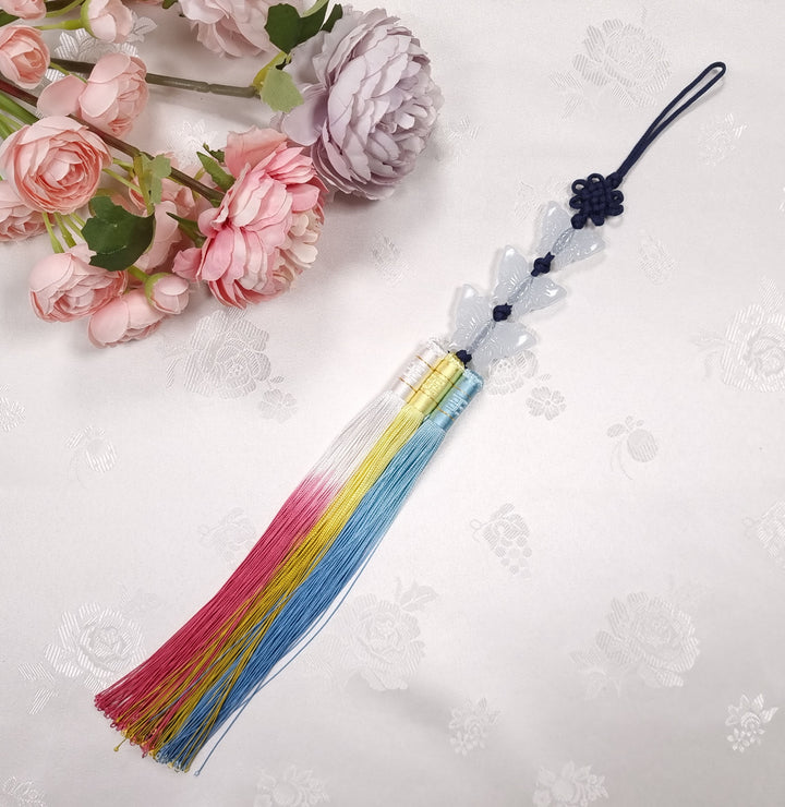 Hanbok Accessory Norigae 노리개 Baby Girl Boy Ornament Butterfly Gradation Tassel 35 cm JTN114