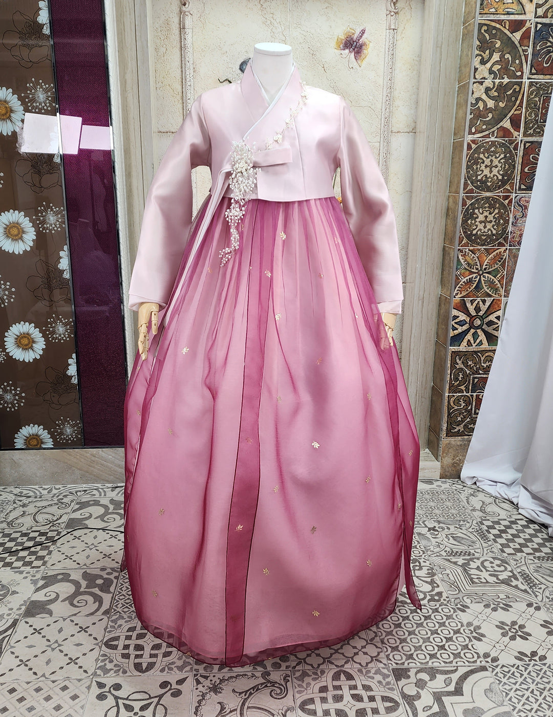 Korean Traditional Woman Personal Custom Hanbok Wedding Party Ceremony Pink 311