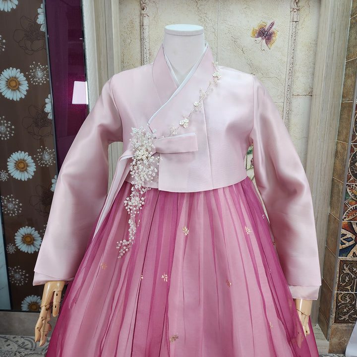 Korean Traditional Woman Personal Custom Hanbok Wedding Party Ceremony Pink 311