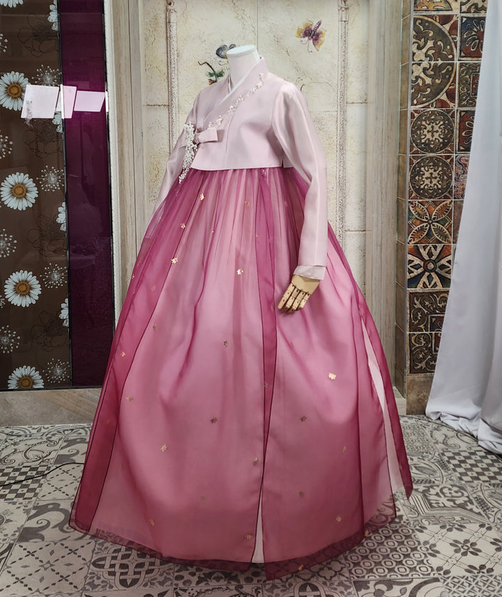 Korean Traditional Woman Personal Custom Hanbok Wedding Party Ceremony Pink 311