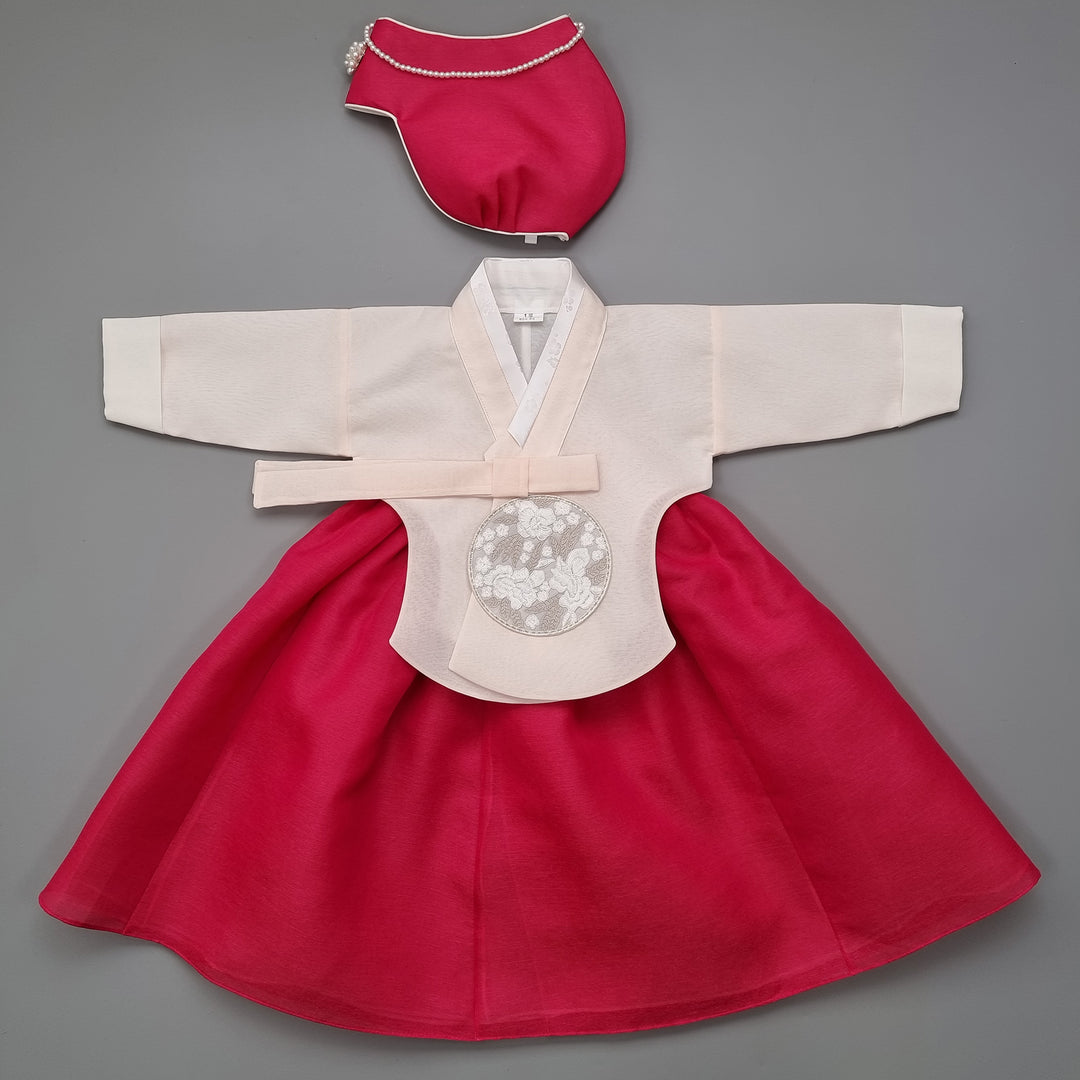 Hanbok Girl Baby Korea Traditional Clothing Set First Birthday Celebration Party 100th Birth Celebration 1–15 years Red HG160