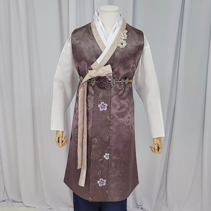 Korean Traditional Man Male Personal Custom Brown Hanbok&nbsp; Wedding Party Ceremony OSM149