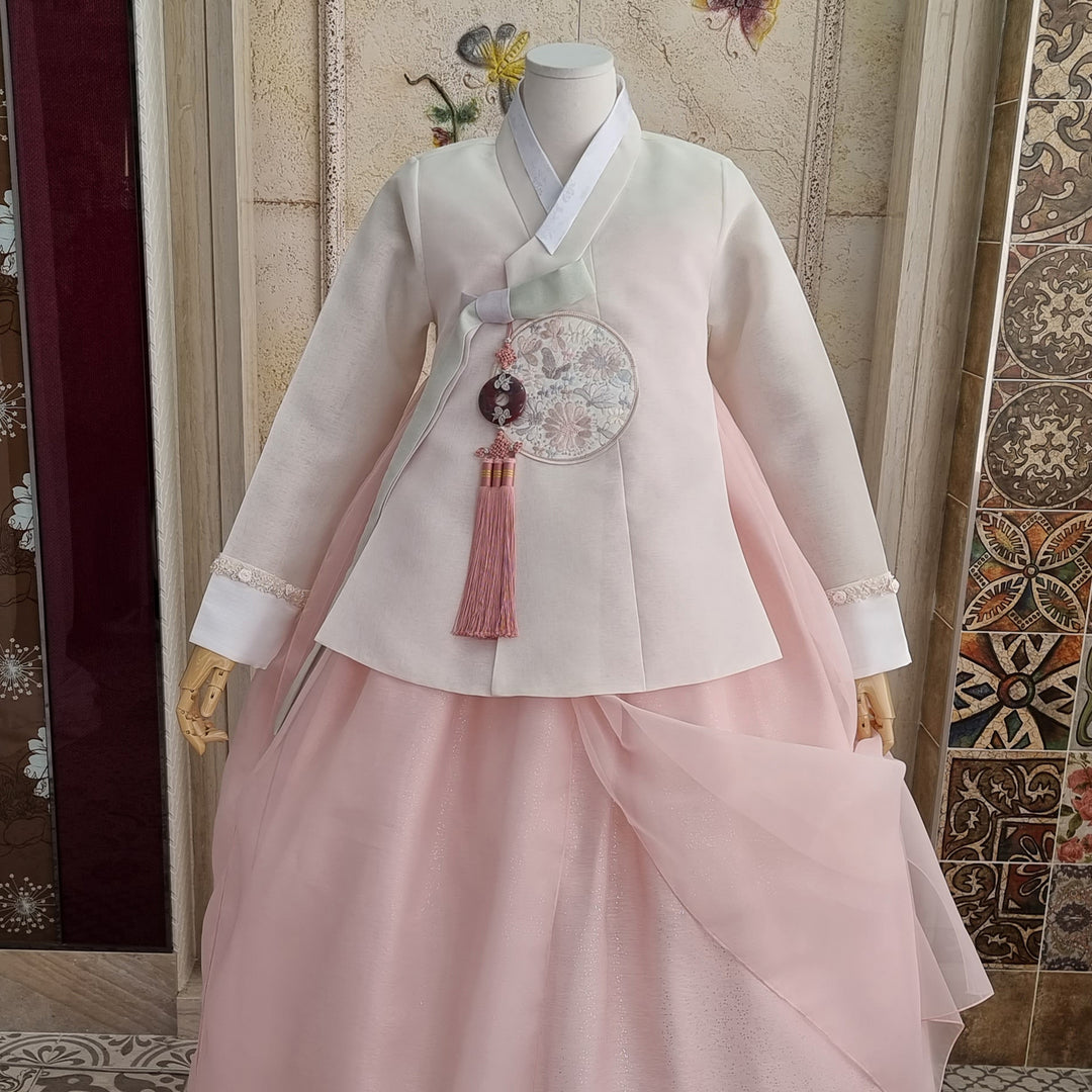 Korean Traditional Woman Personal Custom Hanbok Wedding Party Ceremony Lovely Pink Hanbok Skirt Mom Grandmom Hanbok OSW136