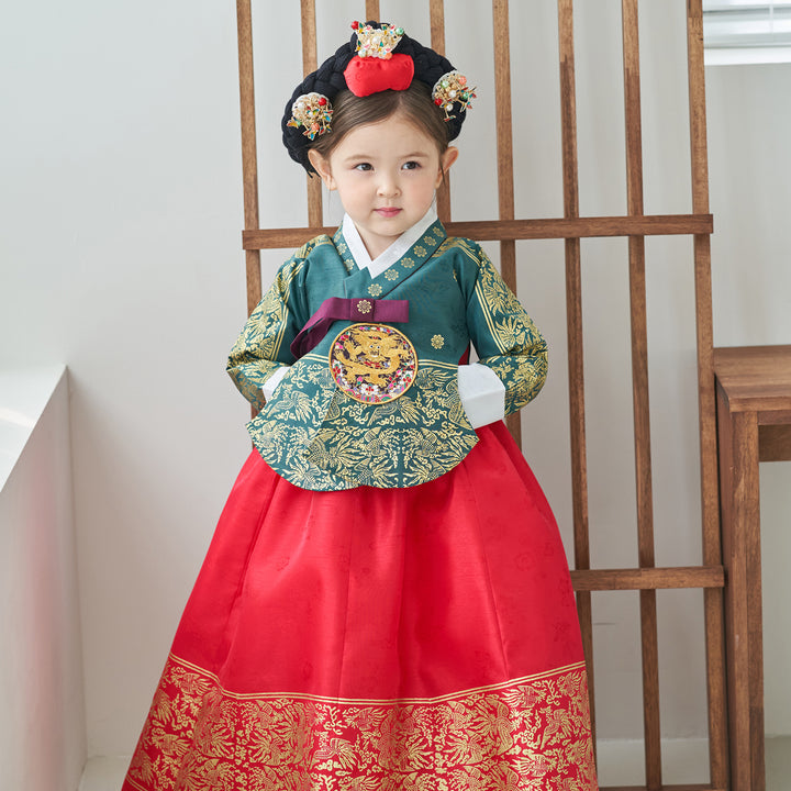 Korea Traditional Hanbok Girl Baby Princess Queen Design Baikil 1–10 Years 1st Birthday Party OSG108