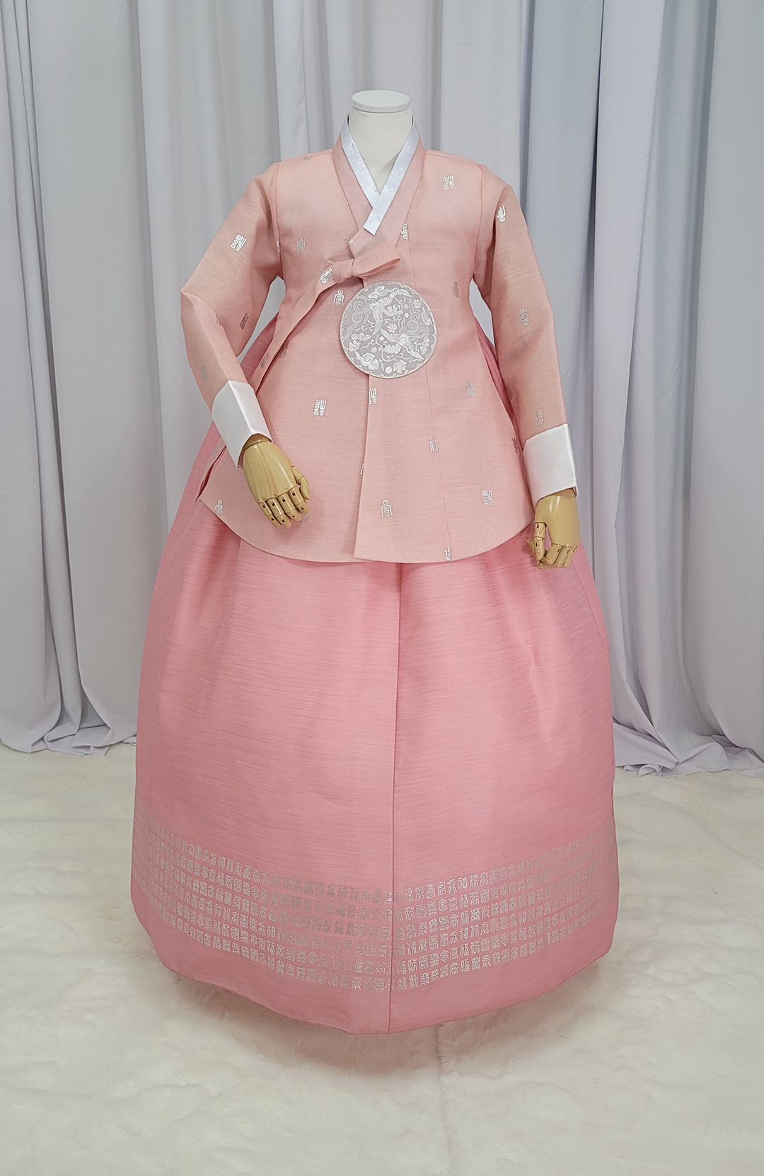 Korean Traditional Woman Personal Custom Hanbok Wedding Party Ceremony High Quality Print Dangui 당의 Queen Princess Design Hanbok Pink OSW148