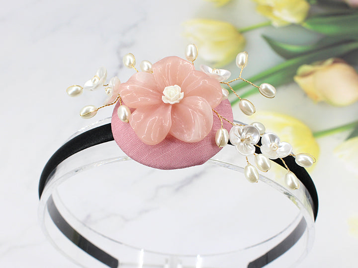 Girl's Hanbok Hair Accessory BASSI head&nbsp; band Piece, Korea Traditional Flower J130