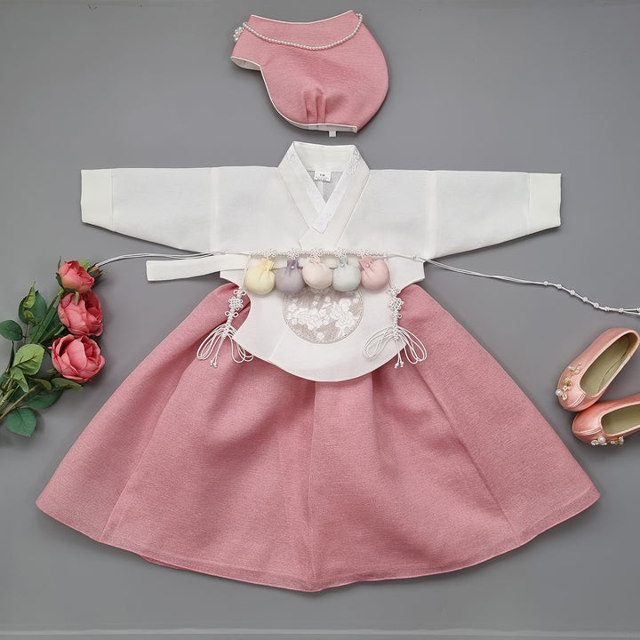 Hanbok Girl Baby Korea Traditional Clothing Set First Birthday Celebration Party 100th Birth Celebration 1–15 years Pink HG162