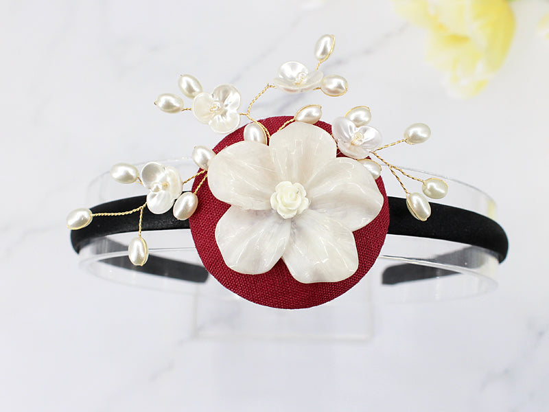 Girl's Hanbok Hair Accessory BASSI head&nbsp; band Piece, Korea Traditional Flower J130