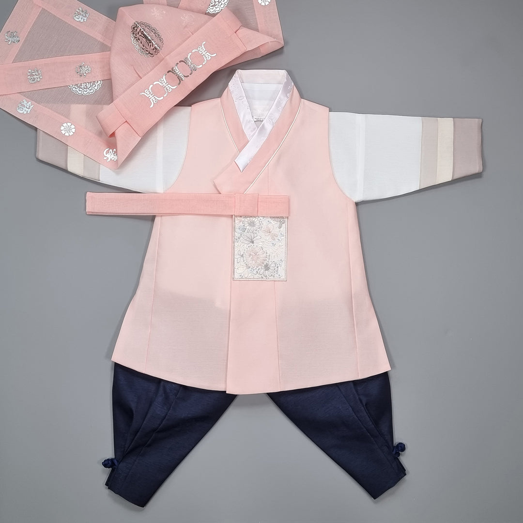 Hanbok Boy Baby Korea Traditional Clothing Set First Birthday Celebration Party 100th Birth Celebration 1–15 years Baby Pink HGB104