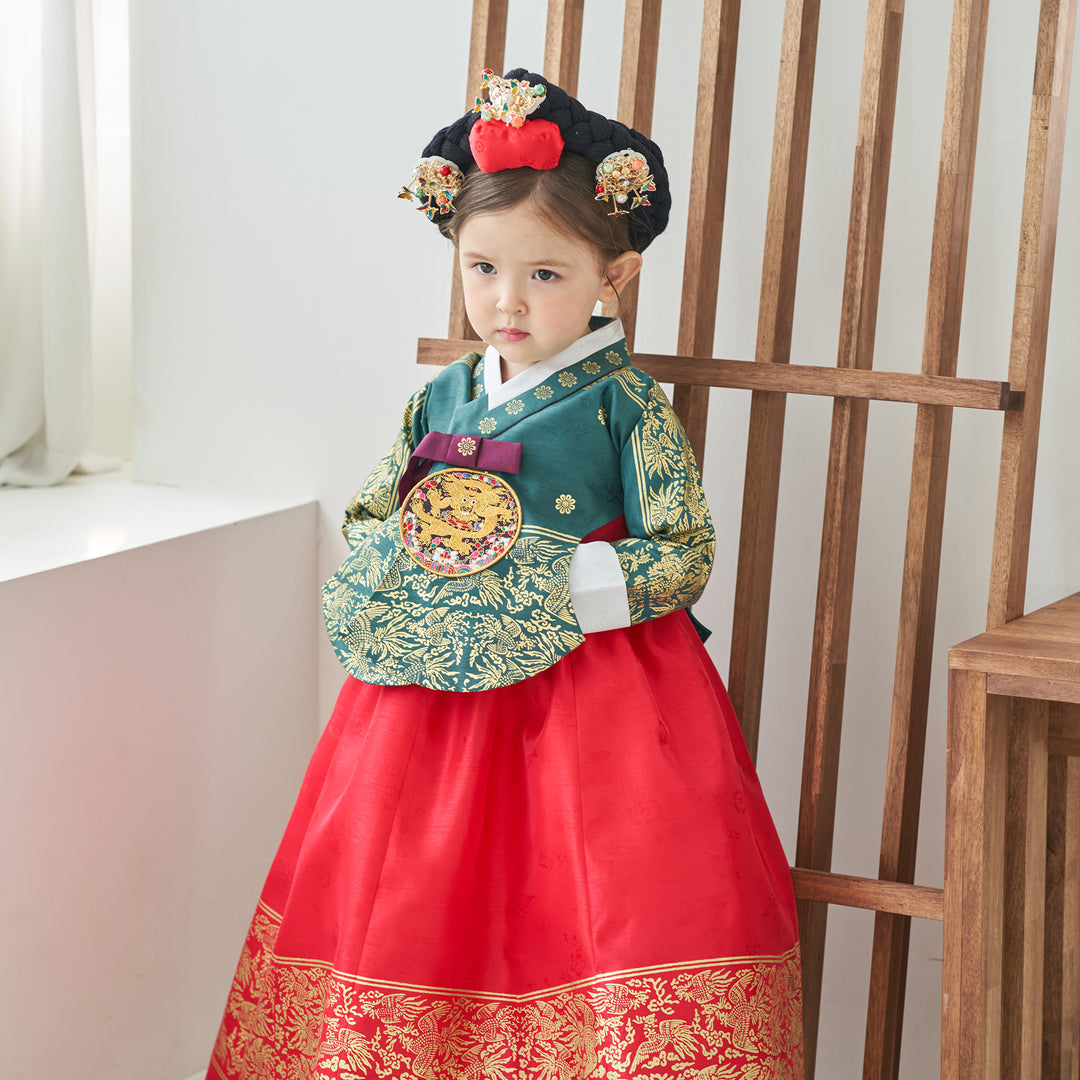 Korea Traditional Hanbok Girl Baby Princess Queen Design Baikil 1–10 Years 1st Birthday Party OSG108