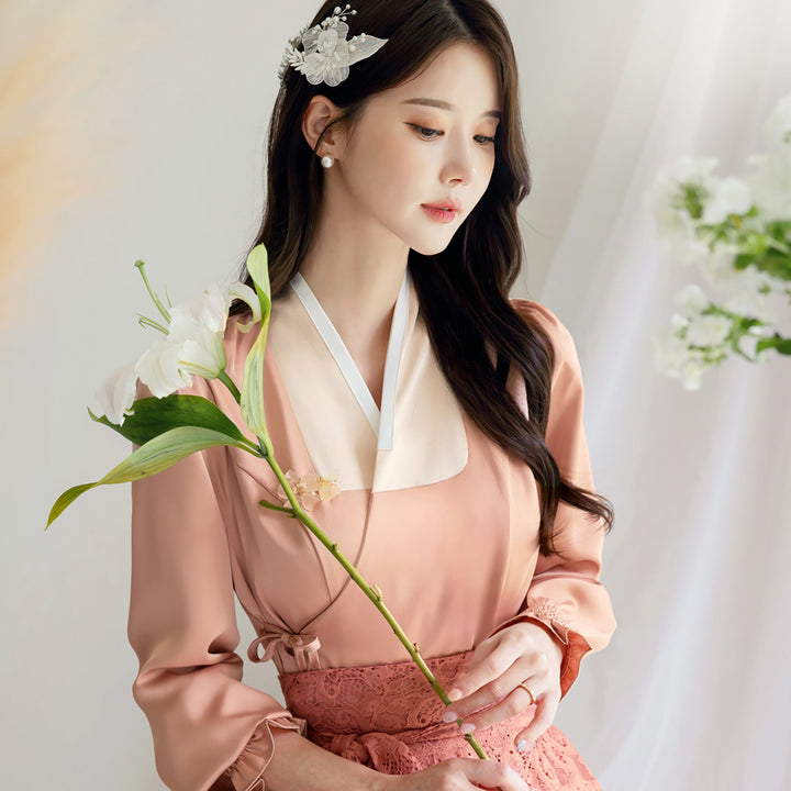 Woman Korean Modern Hanbok Lovely Dress Fancy Casual Daily Clothing Fusion Hanbok Party CHD411