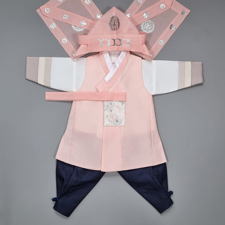 Hanbok Boy Baby Korea Traditional Clothing Set First Birthday Celebration Party 100th Birth Celebration 1–15 years Baby Pink HGB104