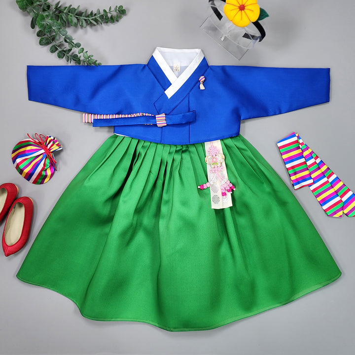 Hanbok Girl Baby Korea Traditional Clothing Set First Birthday Celebration Party Celebration 1–8 Vivid Color OSG328