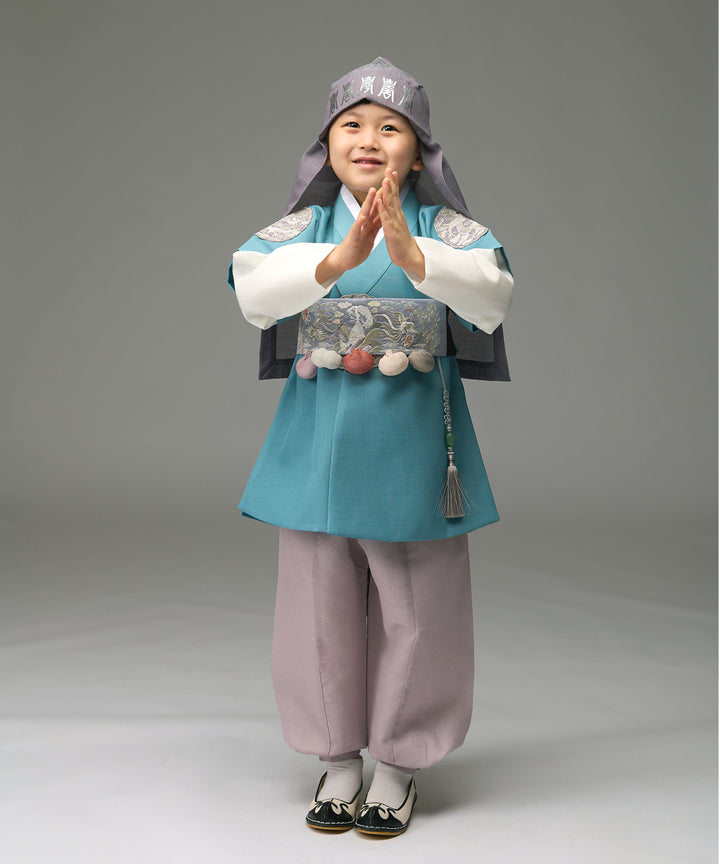 Korean Traditional Boy Baby Hanbok Dol Baikil Party Celebration 100th-10 Years&nbsp; Green DDB110