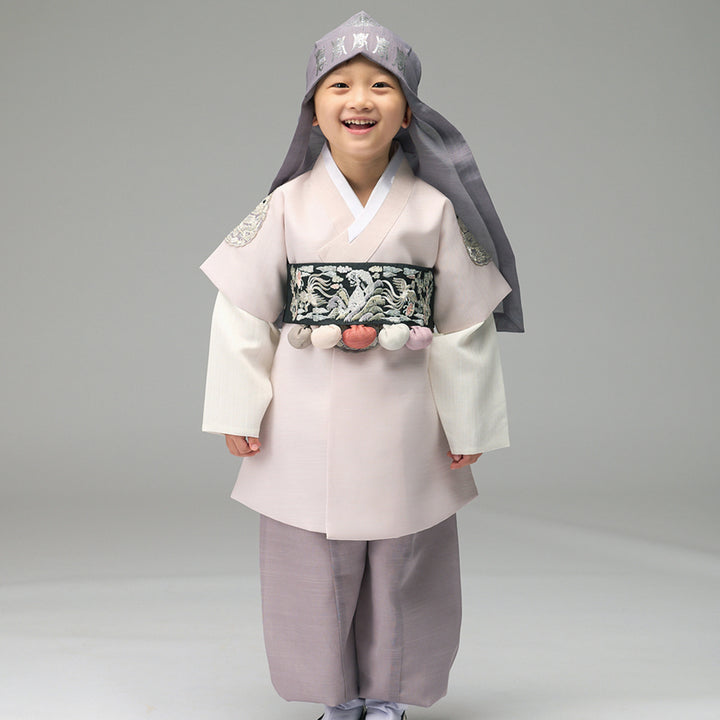 Korean Traditional Boy Baby Hanbok Dol Baikil Party Celebration 100th-10 Years&nbsp; Beige DDB106