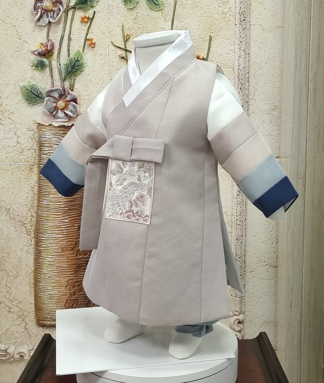 Hanbok Boy Baby Korea Traditional Clothing Set First Birthday Celebration Party 100th Birth Celebration 1–15 years Baby Beige Saekdong HGB109