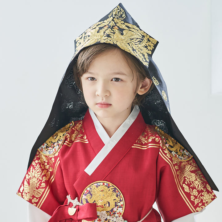 Korean Traditional Boy Baby Hanbok Embroidery&nbsp; Hat BOKGUN 복건 1-2 Ages Dol 1st Birthday DSH108