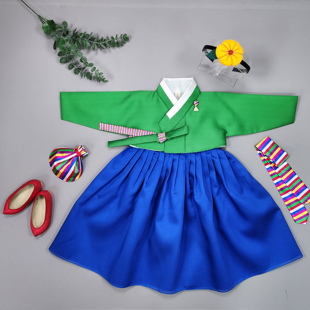 Hanbok Girl Baby Korea Traditional Clothing Set First Birthday Celebration Party Celebration 1–18 Vivid Color OSG328