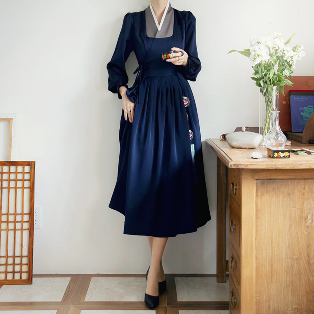 Woman Korean Modern Hanbok Lovely Dress Fancy Casual Daily Clothing Fusion Hanbok Party CHD411