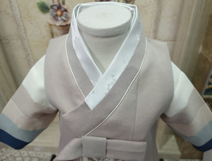 Hanbok Boy Baby Korea Traditional Clothing Set First Birthday Celebration Party 100th Birth Celebration 1–15 years Baby Beige Saekdong HGB109