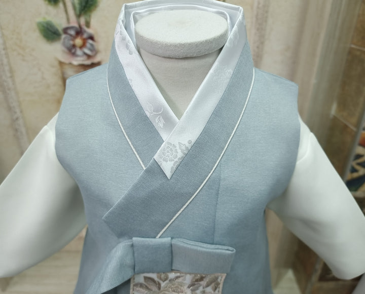 Hanbok Boy Baby Korea Traditional Clothing Set First Birthday Celebration Party 100th Birth Celebration 1–15 years Baby Blue HGB110