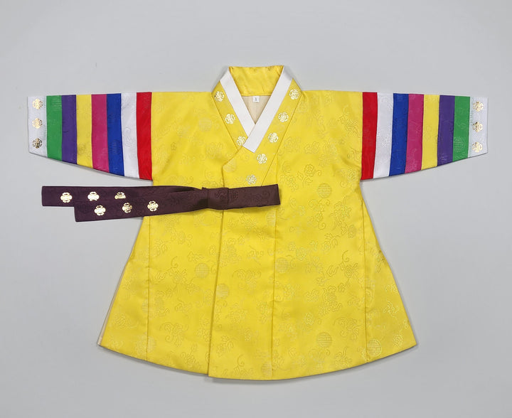 Korean Traditional Boy Baby Hanbok Dol Party Celebration 1 Ages Yellow GBH105