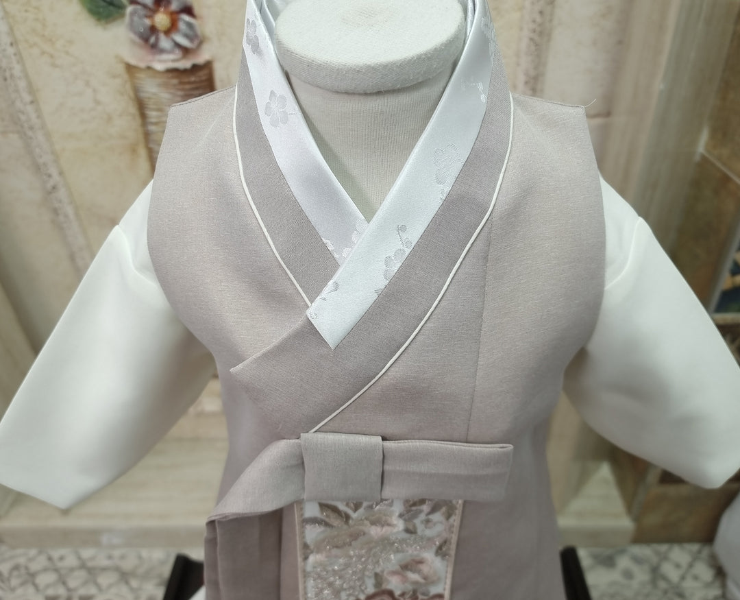 Hanbok Boy Baby Korea Traditional Clothing Set First Birthday Celebration Party 100th Birth Celebration 1–15 years Baby Beige HGB111