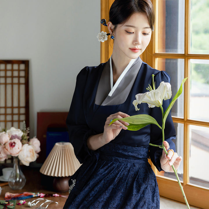 Woman Korean Modern Hanbok Lovely Dress Fancy Casual Daily Clothing Fusion Hanbok Party CHD411