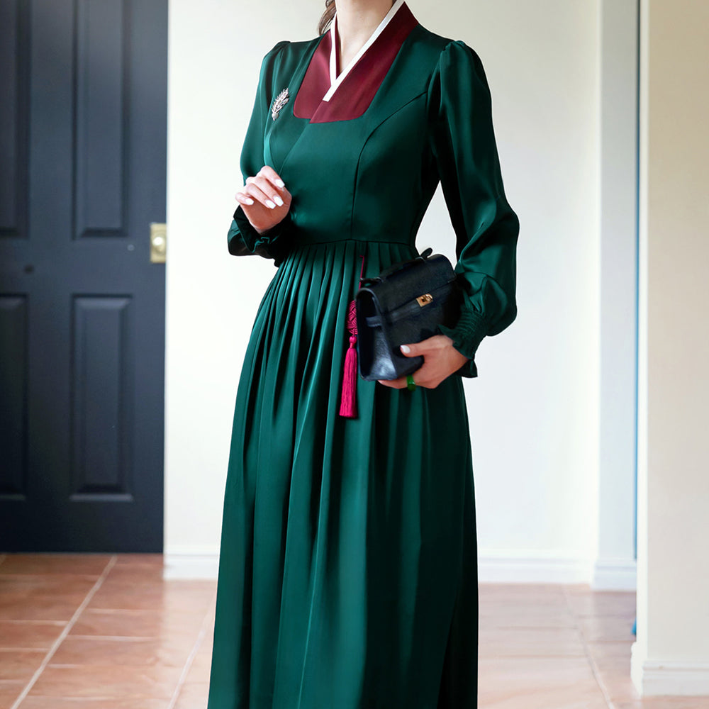 Woman Korean Modern Hanbok Lovely Dress Fancy Casual Daily Clothing Fusion Hanbok Party CHD411